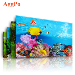<span class=keywords><strong>Fondo</strong></span> de tanque de <span class=keywords><strong>peces</strong></span> de 2 lados, <span class=keywords><strong>fondo</strong></span> de río y lago, acuario de tamaño completo para opción - Product Image 1