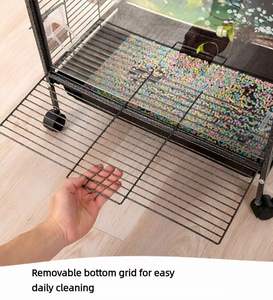 Toptan Modern Büyük Lüks Demir ve Metal Tel Papağan Kafesi Plastik Tepsili Kaynaklı Hasır Kuş Üretim Evi Kutusu Özelleştirilmiş Boyut - Product Image 6