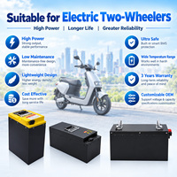 Paket Baterai LiFePO4 72V 40Ah untuk Sepeda Motor Listrik, Kendaraan Listrik 2 Roda, Baterai Lithium dengan BMS Pintar, Grosir Pabrik