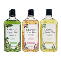 Gel douche aux pétales de fleurs Greenlem 3 parfums Rose Jasmin Kiwi Hydratant Parfum longue durée Extrait de fleurs naturelles pour femmes