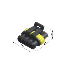 Tyco amp pa66 conector elétrico fêmea 6 pinos, plástico para acelerar pedal