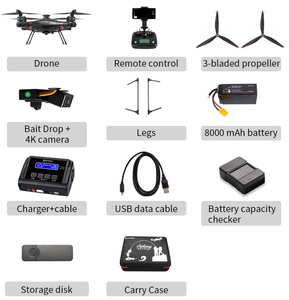 Dron de Pesca Profesional POSEIDON-480 <span class=keywords><strong>PRO</strong></span> con Cámara 4K, Resistente al Agua, Carga Útil de 3 kg, Largo Alcance, Lanzamiento de Cebo, GPS Inteligente, Retorno Automático - Product Image 6
