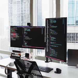 Support de moniteur <span class=keywords><strong>double</strong></span> pour ordinateur, <span class=keywords><strong>bras</strong></span> pour <span class=keywords><strong>écran</strong></span> de 32 pouces, support de bureau VESA, rehausseurs de <span class=keywords><strong>PC</strong></span>, <span class=keywords><strong>bras</strong></span> pour 2 moniteurs pour <span class=keywords><strong>écran</strong></span> <span class=keywords><strong>double</strong></span> - Product Image 4