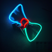Nœud papillon LED néon EL lumineux en fil clignotant pour mariage Nœud papillon lumineux Bar Rave Party Christmas