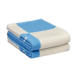 Thick Cashmere Blanket Crochet Soft Scarf Shawl Portable Warm Plaid Sofa Bed Fleece Knitting Blanket Cape