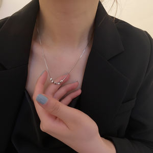 ลูกปัดนักรบรูปเพชรเหล็กไทเทเนียมสร้อยคอโซ่อัญมณีลมแบบเรียบง่ายเครื่องประดับลูกปัดปรับสีจางลงสำหรับ M234 - Product Image 1