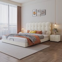 Prix de gros Mobilier de chambre à coucher Design unique personnalisé Multifonctionnel Lit king enfant moderne rembourré rose pour la maison
