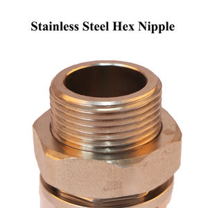 Composants personnalisés YOD, <span class=keywords><strong>service</strong></span> d'usinage CNC de précision, raccord hexagonal en acier inoxydable 1/2 NPT 304 SS, norme NSF/ANSI 61 - Product Image 2