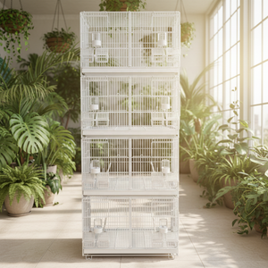 Cage à oiseaux en métal de grande taille, empilable, durable, stable, écologique, sans BPA, de haute qualité, pour canaris - Product Image 2