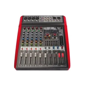 Console de mixage audio professionnelle haut de gamme, 6 canaux, 16 effets DSP