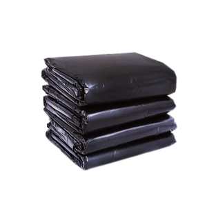 <b>Large</b> disposable thickened black ldpe plastic packing <b>bin</b> pouch trash garbage bags - Product Image 1