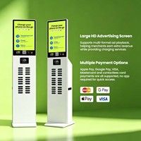 Borne de location de batteries externes verticale sur pied, 24 emplacements, distributeur automatique de chargeurs portables en libre-service