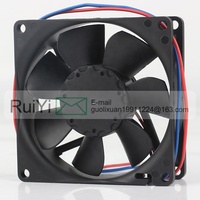 Ventilateur de refroidissement 8412NGL à faible bruit, haute qualité, 5V 24V 48V DC12V 45mA 0.6W AC EC 8025 80X80X25MM 8CM, convertisseur à deux fils, roulement à manchon