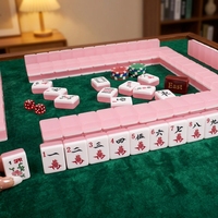 Set Ubin Mahjong Akrilik Mewah Modern yang Dapat Disesuaikan, Seri Ubin Jelly Buatan Tangan, Kualitas Profesional untuk Hiburan