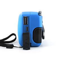 Radio météo d'urgence pour la préparation aux catastrophes, 2000 mAh, solaire, manivelle, alarme SOS, haut-parleur intégré, fonction de banque d'alimentation