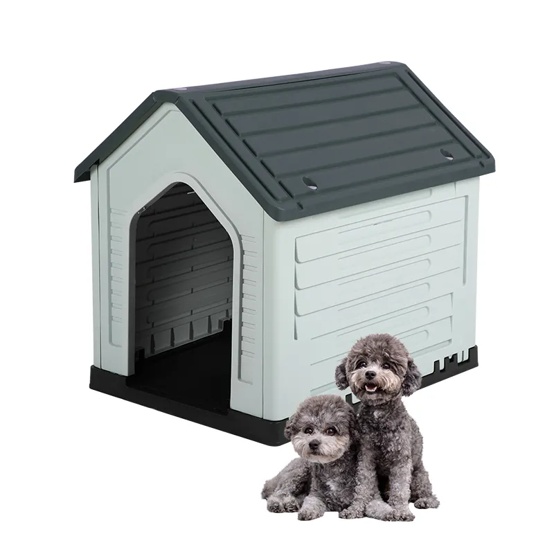 Personalizado moderno impermeável destacável exterior interior plástico Pet Kennels Dog House Casas De Perro com porta