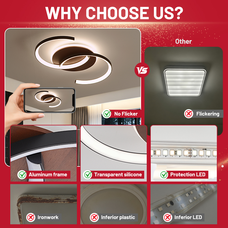 High Brightness Anti-glare Nordic Home Living Room Ceiling Lamp Remote Control Easy Install Dimmable Bedroom Led Ceiling Light · image 2