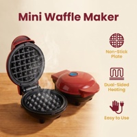 Machine à gaufres électrique domestique en aluminium, mini-appareil à pain/pancakes 500W avec tube chauffant et lame de agitation unique, échelle graduée, usage domestique OEM/ODM