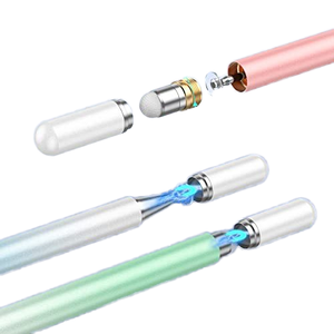 Перезаряжаемый стилус 2-в-1 для iPad iPhone, магнитный колпачок, совместимый с сенсорным экраном, аксессуары для записи, металлический пластик - Product Image 2