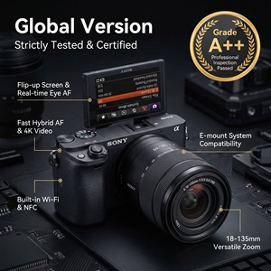 Kit d'objectif Sony Alpha 6400 A6400 d'occasion en gros avec objectif 18-135mm OSS, 24,2MP, vidéo 4K – Configuration polyvalente pour <span class=keywords><strong>la</strong></span> <span class=keywords><strong>photographie</strong></span> professionnelle et les voyages - Product Image 3