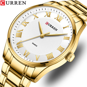 Reloj informal clásico CURREN 8409 para hombre con banda de acero inoxidable, relojes de pulsera de cuarzo simples con números de <span class=keywords><strong>Roma</strong></span> para hombre de negocios - Product Image 2