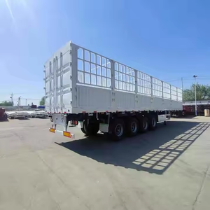 Semi-remorque de transport de bétail à 3 essieux, 60 tonnes, pour animaux (bovins, ovins, volailles), avec clôture latérale, prix de vente - Product Image 6