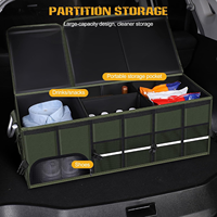 Organisateur de coffre de voiture multifonction Oxford Premium avec logo personnalisé, pliable et rétractable, avec poche de rangement pour chaussures
