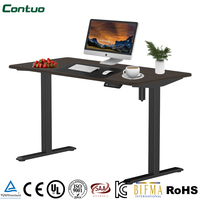 Bureau électrique ergonomique assis-debout, bureau debout à moteur unique, bureau de bureau électrique réglable en hauteur