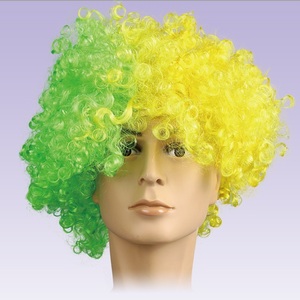 Accesorios para Animar en Partidos de Fútbol, Peluca de <span class=keywords><strong>Payaso</strong></span> de Brasil y Estados Unidos, Pelucas Afro para Fanáticos del Fútbol - Product Image 1