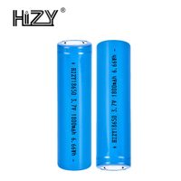 Batterie Li-ion rechargeable HIZY 18650 3.7V 1800mAh 4.44Wh, vente en gros usine, 500 cycles, connecteur personnalisé disponible