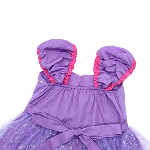 Vestido elegante de fiesta de cumpleaños con princesa Rapunzel, princesa enredada, niña, disfraces morados oscuros, conjuntos de 5 piezas para niños - Product Image 4