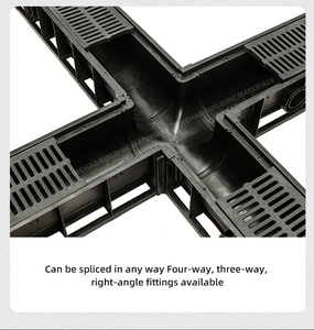 Sistema di Drenaggio a U in Plastica Nera con Uscita Laterale <span class=keywords><strong>per</strong></span> Uso Esterno a Lungo Termine - Product Image 4