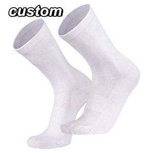 High Quality Custom Logo White and Black Cycling <strong>Socks</strong> <strong>Coolmax</strong> Nylon Athletic Sport Crew Compression Quick Dry Running <strong>Socks</strong> - Product Image 1