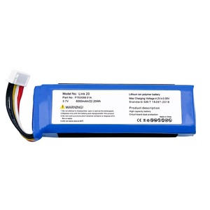 Batería de Repuesto Real de 3.7V 6000mAh 22.2Wh P763098 para Altavoz Inalámbrico <span class=keywords><strong>JBL</strong></span> <span class=keywords><strong>Link</strong></span> 20, Baterías para Altavoz Inteligente Portátil Link20 - Product Image 1