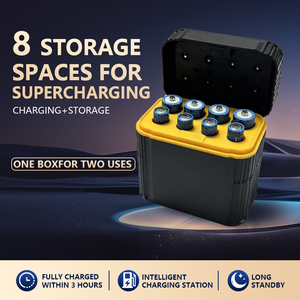 <span class=keywords><strong>Chargeur</strong></span> intelligent portable 1,5 V AA et AAA, <span class=keywords><strong>chargeur</strong></span> intelligent avec charge <span class=keywords><strong>hybride</strong></span>, 8 emplacements - Product Image 2