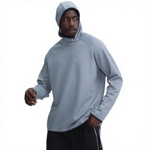 Quick Dry Sports <b>Hoodie</b> Men's <b>Thumb</b> <b>Hole</b> Lightweight Pullover Running Fitness Training Custom Activewear Wholesale Manufacturer - Product Image 4