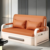 Sofá Cama Plegable de Doble Uso Nuevo para Balcón y Sala de Estar Multifuncional Pequeño para el Hogar con Tela Tecnológica y Estructura de Metal
