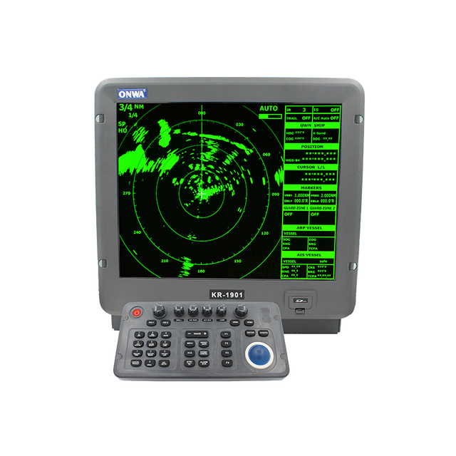 KR-1968 (New!) 19" 64NM Color LCD Marine Radar with AIS Display/ Target Tracking (ARPA), Open Array W/1.8m Scanner