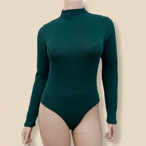 Body sculptant en maille sans couture légère à col en entonnoir, avec logo personnalisé et impression 3D - Product Image 1