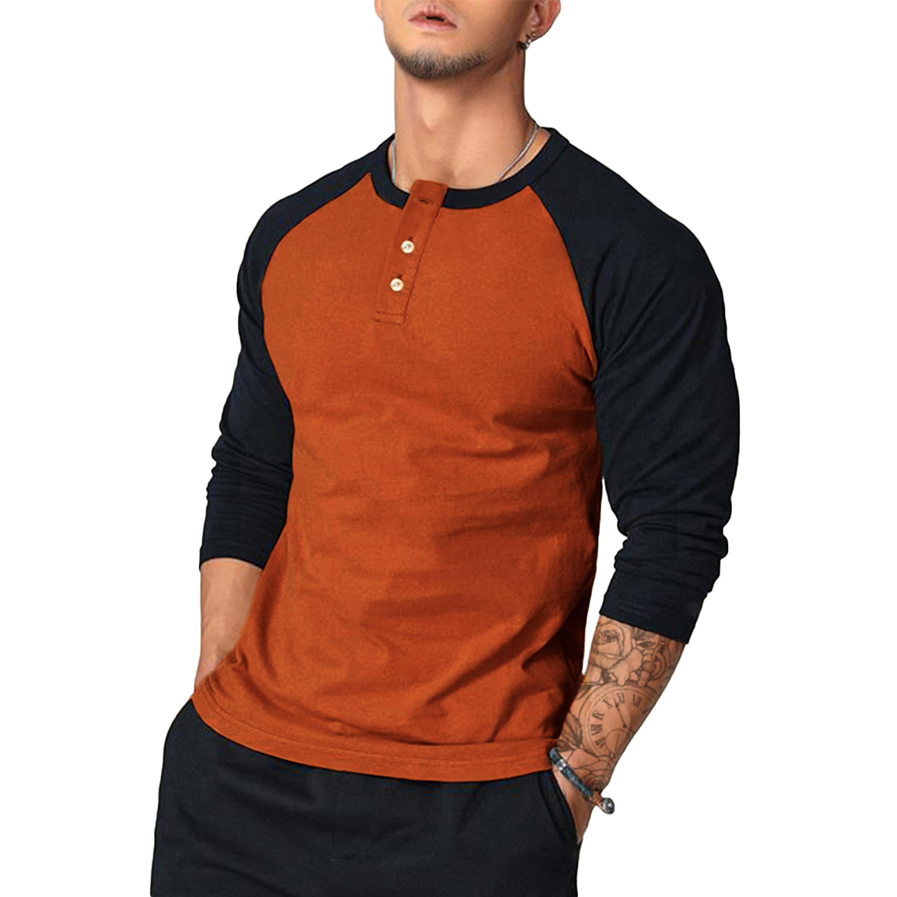 Shop Our New Slim Fit Round Neck Long Sleeved T-Shirt for Men