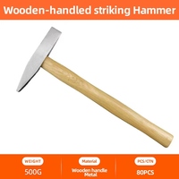 MYJ 45 # acier au carbone manche en bois marteau de machiniste 300g 500g soudage électrique écaillage maillet scories marteau écaillage pour le soudage