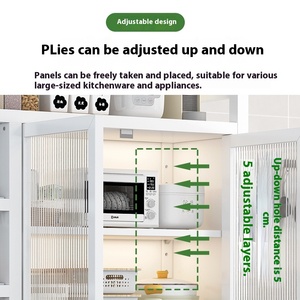 Nhà Bếp Đa-Chức Năng Phản Đối Cửa Tầng Thường vụ Kim Loại Hiện Đại Bền Vững Bốn Lớp Lưu Trữ Tủ Gấp Giá Cho Nhà - Product Image 5