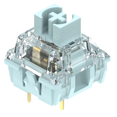 TTC Silent Bluish White Switch Double Section Spring 3Pin Tactile Switch for All MX Type Mechanical Gaming Keyboard Switches