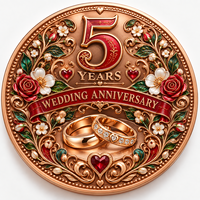 Pièce commémorative personnalisée en cuivre pur 999 de 1 oz pour anniversaire de mariage, haute définition, imprimée UV, objet de collection, cadeau souvenir, artisanat métallique