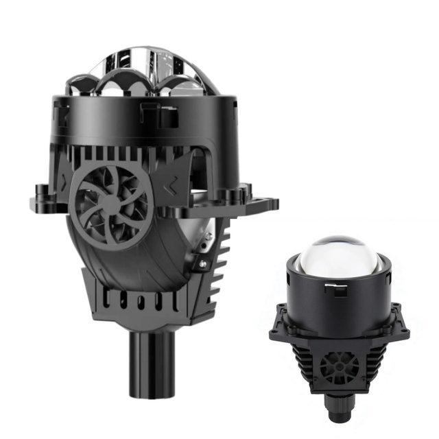 Wholesale Bi LED Laser Projector Lens Headlights With 2pcs Fans 6000k High Power Bi-led Projector Lens Auto LED Headlamps