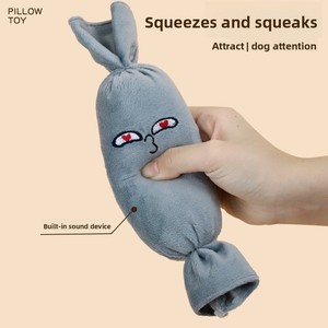 Jouets pour chiens, pour le nettoyage des dents, en peluche sonore, pour chiot, divertissement autonome, interactifs, fournitures pour animaux de compagnie, émoticônes, bonbons - Product Image 4
