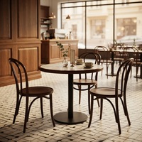 Table ronde de café en marbre de style moderne pour l'hôtellerie, mobilier commercial, personnalisation possible
