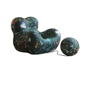 Ensemble de fauteuils de loisirs modulaires contemporains en tissu, avec repose-pieds, en mousse haute densité, confortables, durables et compressibles, pour appartement et hôtel - Product Image 1