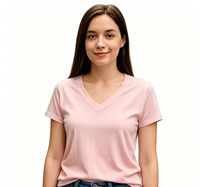 T-shirts décontractés respirants pour femmes, col en V, manches courtes, doux, légers, coupe ample, hauts d'été confortables, basiques, pour tous les jours, bureau, maison