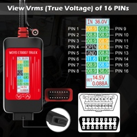 WOYO CTB007 TRUCK 24V a 12V-14.5V OBDII Caja de Conexión Herramienta de Diagnóstico de 16 Pines para Camiones de Trabajo Pesado